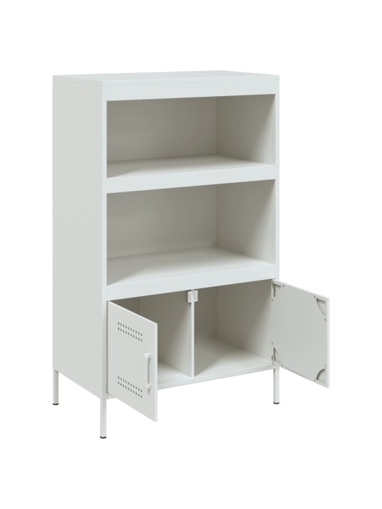 Skříň highboard bílá 68 x 39 x 113 cm ocel