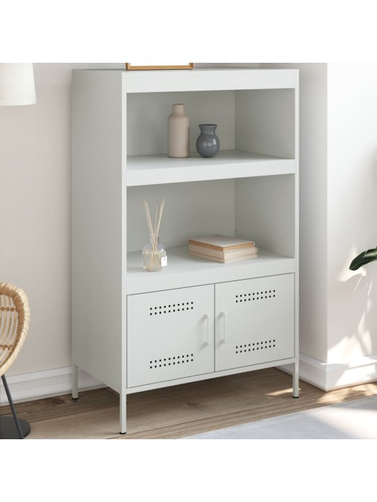 Skříň highboard bílá 68 x 39 x 113 cm ocel