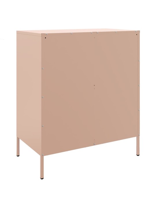 Příborník růžový 68 x 39 x 79 cm ocel