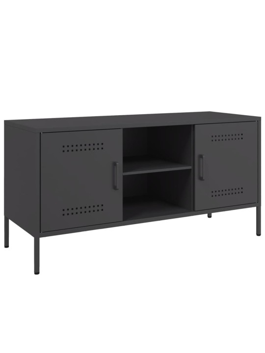TV skříňka černá 100,5 x 39 x 50,5 cm ocel