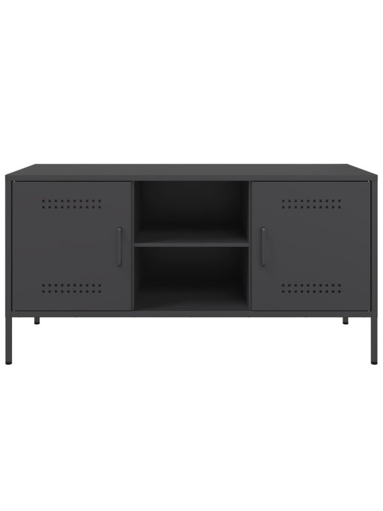TV skříňka černá 100,5 x 39 x 50,5 cm ocel