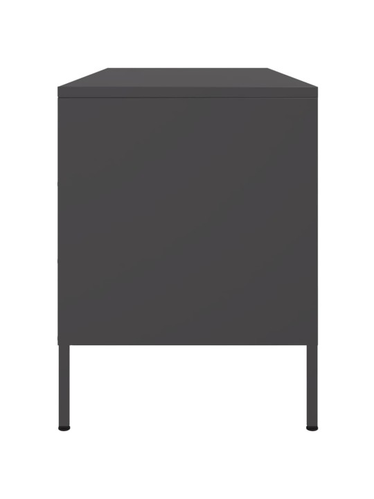 TV skříňka černá 100,5 x 39 x 50,5 cm ocel