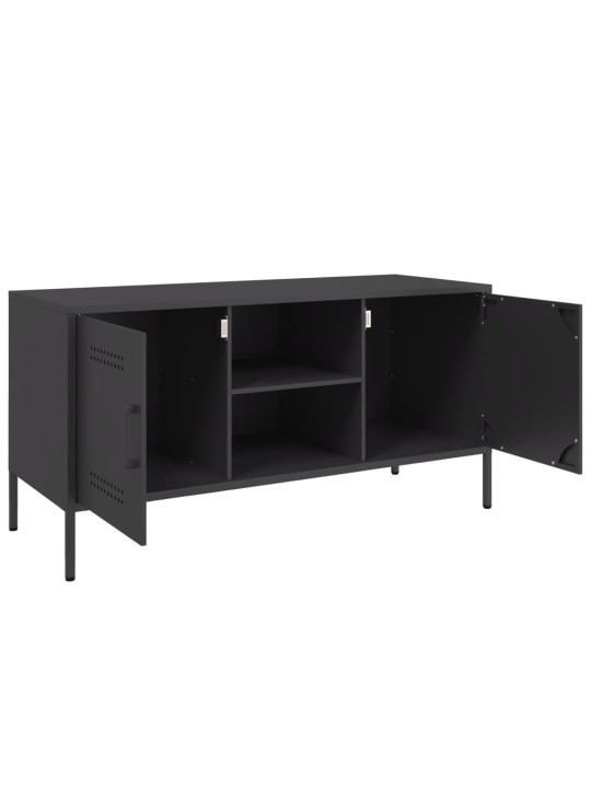 TV skříňka černá 100,5 x 39 x 50,5 cm ocel