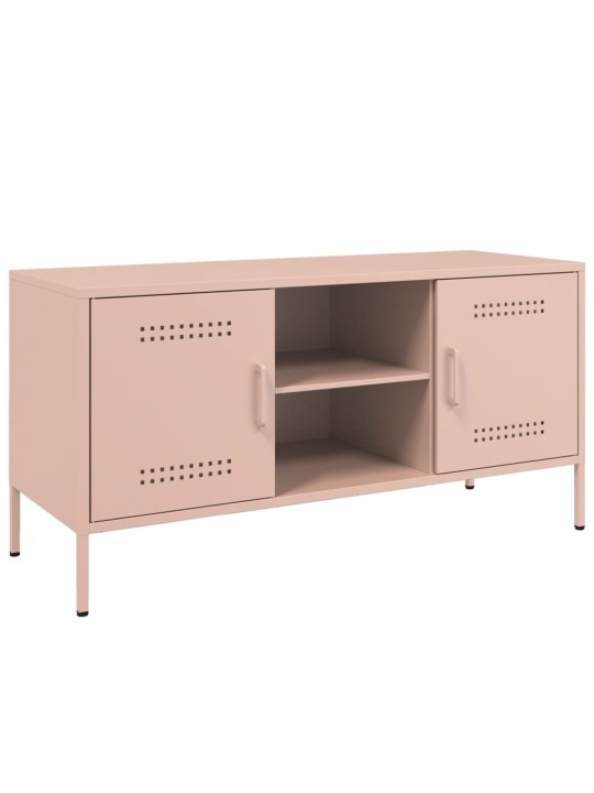 TV skříňka růžová 100,5 x 39 x 50,5 cm ocel