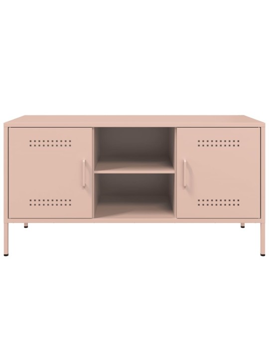 TV skříňka růžová 100,5 x 39 x 50,5 cm ocel