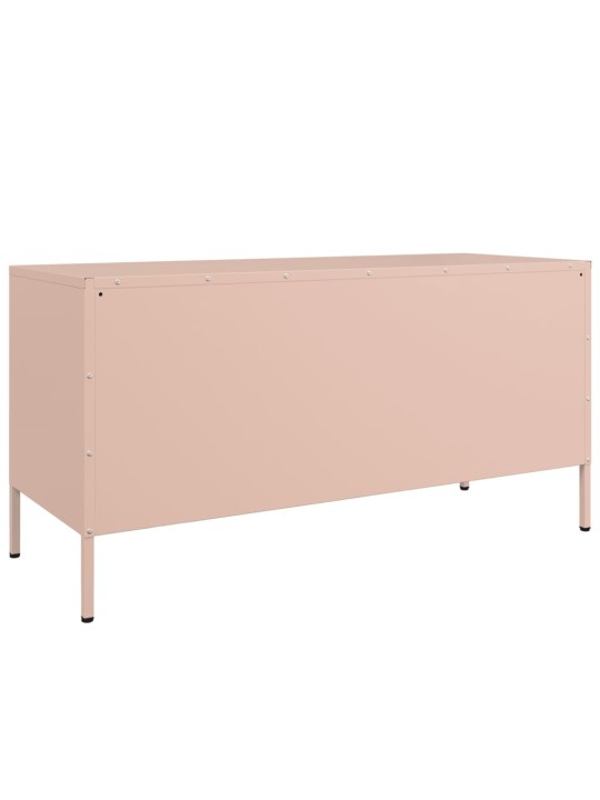 TV skříňka růžová 100,5 x 39 x 50,5 cm ocel