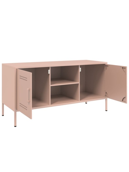 TV skříňka růžová 100,5 x 39 x 50,5 cm ocel