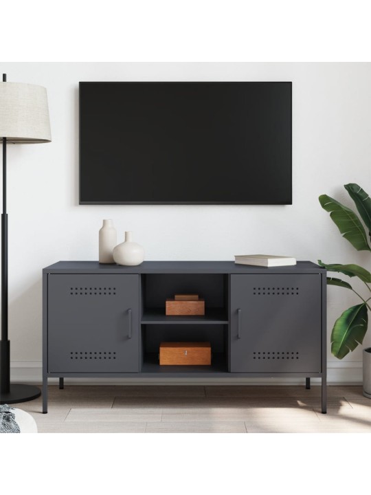TV skříňka antracitová 100,5 x 39 x 50,5 cm ocel