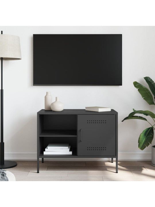 TV skříňka černá 68 x 39 x 50,5 cm ocel