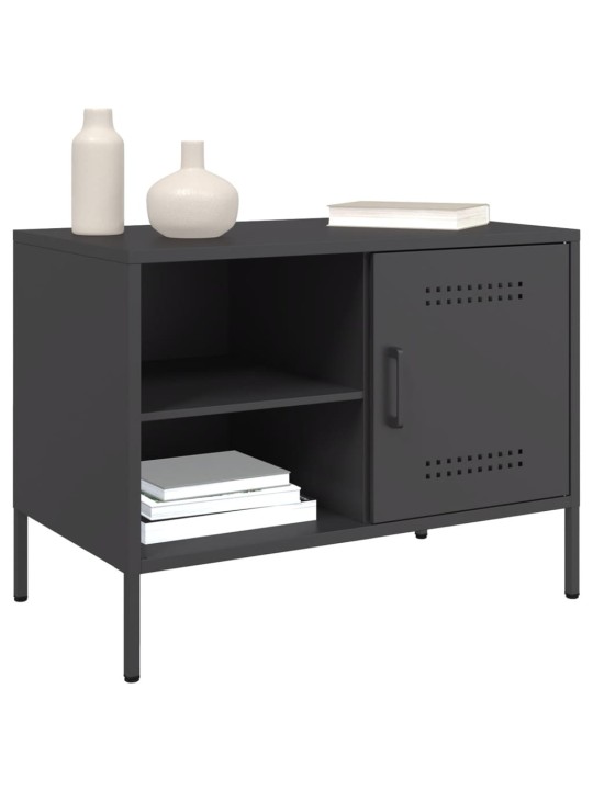 TV skříňky 2 ks černé 68 x 39 x 50,5 cm ocel