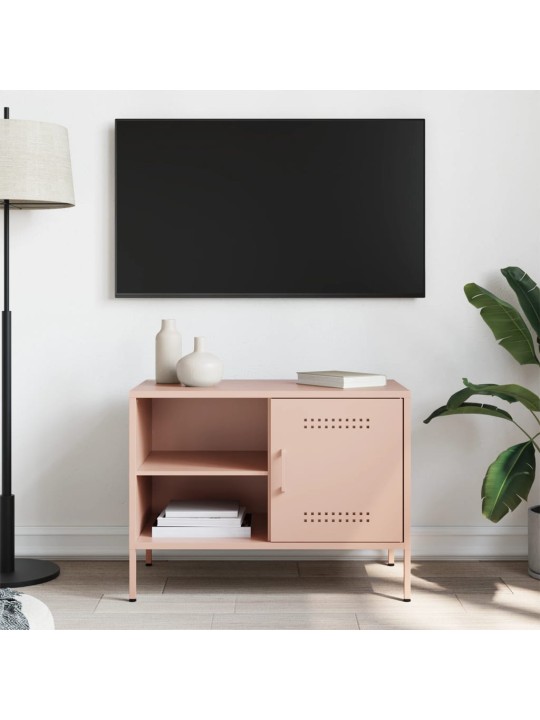 TV skříňka růžová 68 x 39 x 50,5 cm ocel