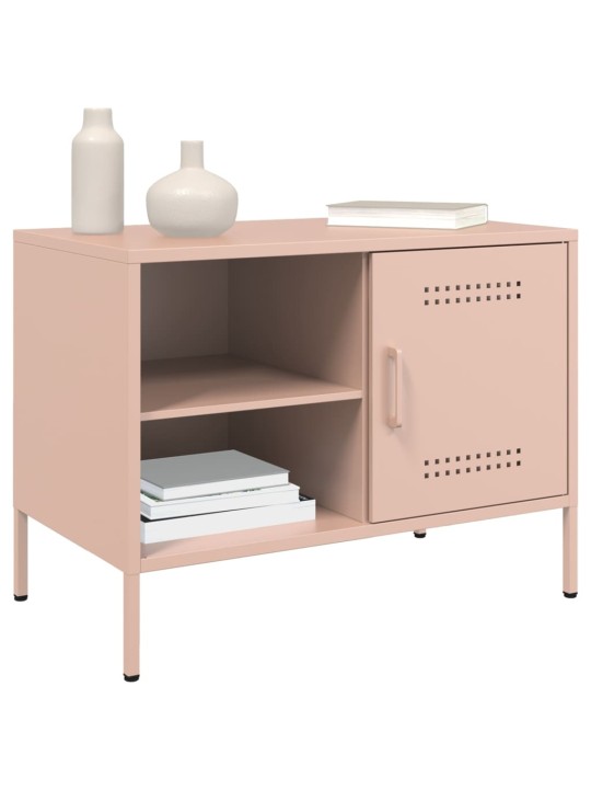 TV skříňky 2 ks růžové 68 x 39 x 50,5 cm ocel