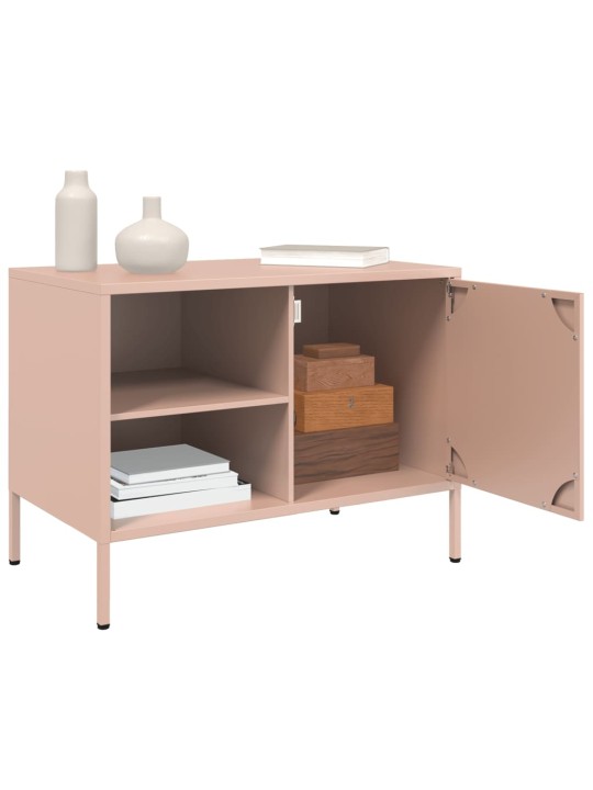 TV skříňky 2 ks růžové 68 x 39 x 50,5 cm ocel