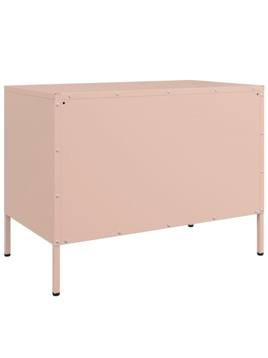 TV skříňky 2 ks růžové 68 x 39 x 50,5 cm ocel