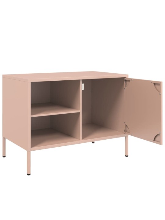 TV skříňky 2 ks růžové 68 x 39 x 50,5 cm ocel