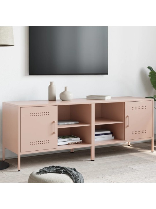 TV skříňky 2 ks růžové 68 x 39 x 50,5 cm ocel
