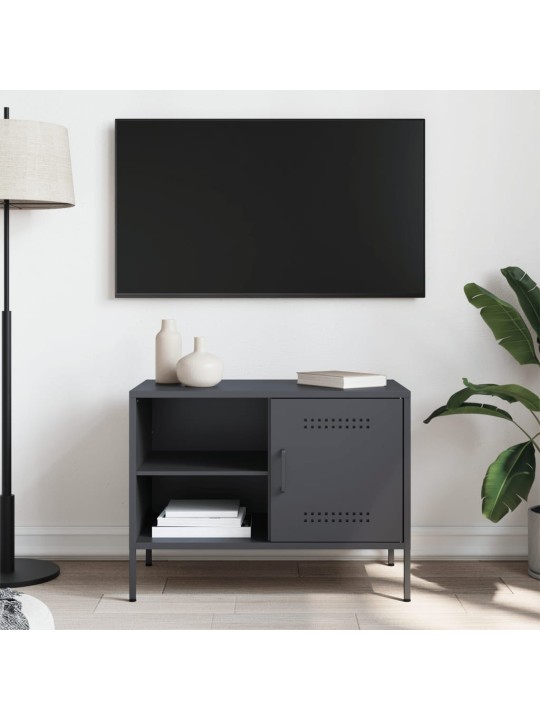 TV skříňka antracitová 68 x 39 x 50,5 cm ocel