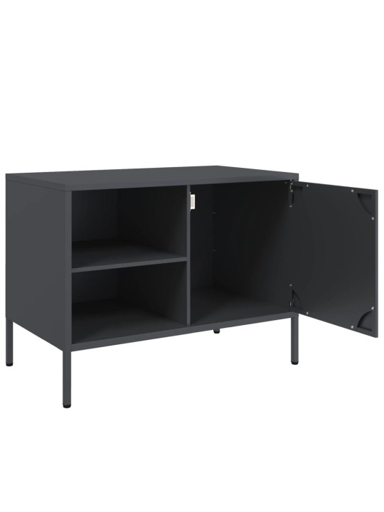 TV skříňka antracitová 68 x 39 x 50,5 cm ocel