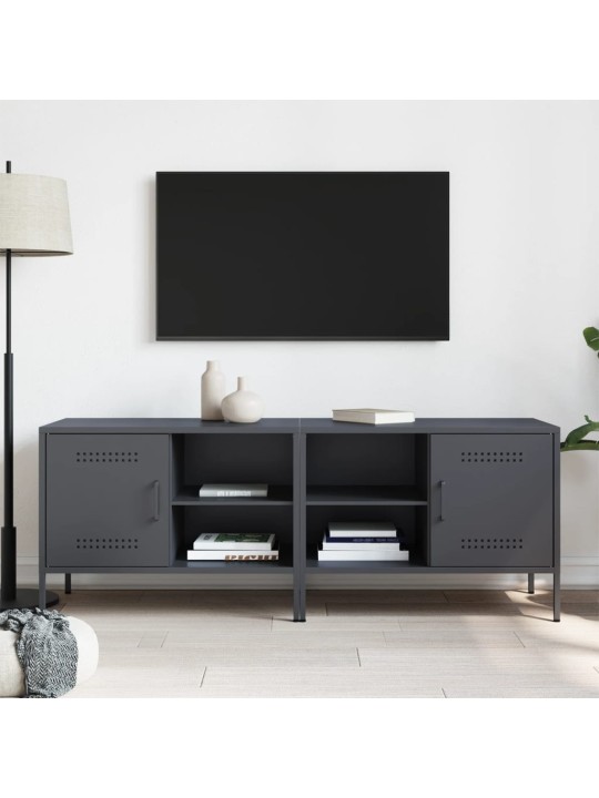 TV skříňky 2 ks antracitové 68 x 39 x 50,5 cm ocel
