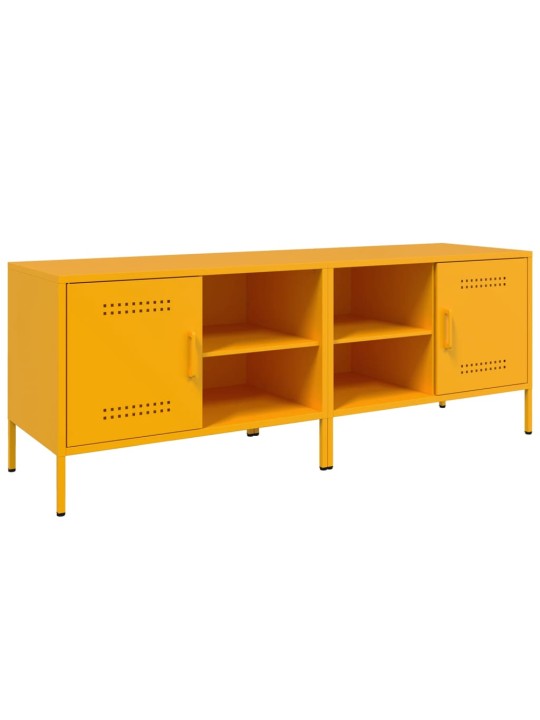 TV skříňky 2 ks hořčicově žluté 68 x 39 x 50,5 cm ocel
