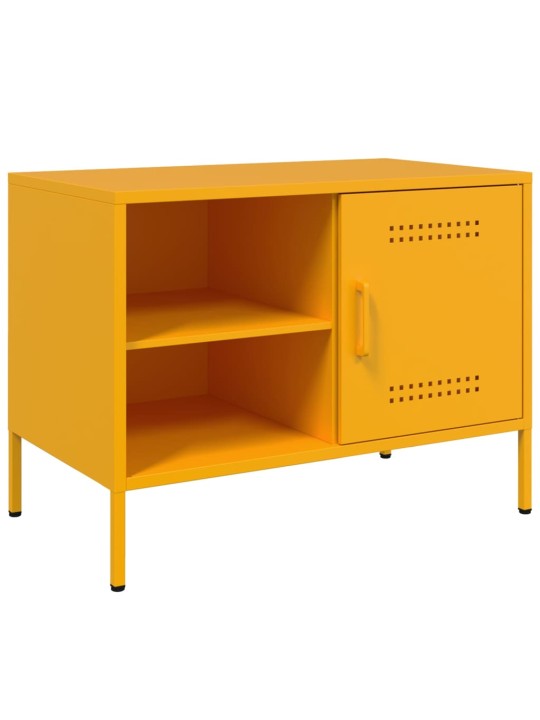 TV skříňky 2 ks hořčicově žluté 68 x 39 x 50,5 cm ocel