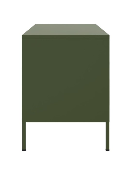 TV skříňka olivově zelená 68 x 39 x 50,5 cm ocel