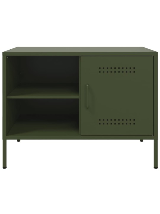 TV skříňky 2 ks olivově zelené 68 x 39 x 50,5 cm ocel