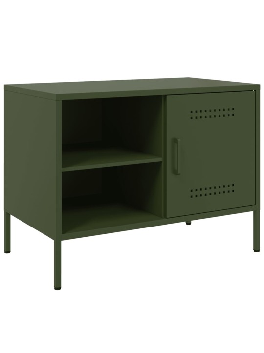 TV skříňky 2 ks olivově zelené 68 x 39 x 50,5 cm ocel