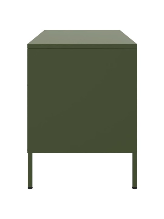 TV skříňky 2 ks olivově zelené 68 x 39 x 50,5 cm ocel