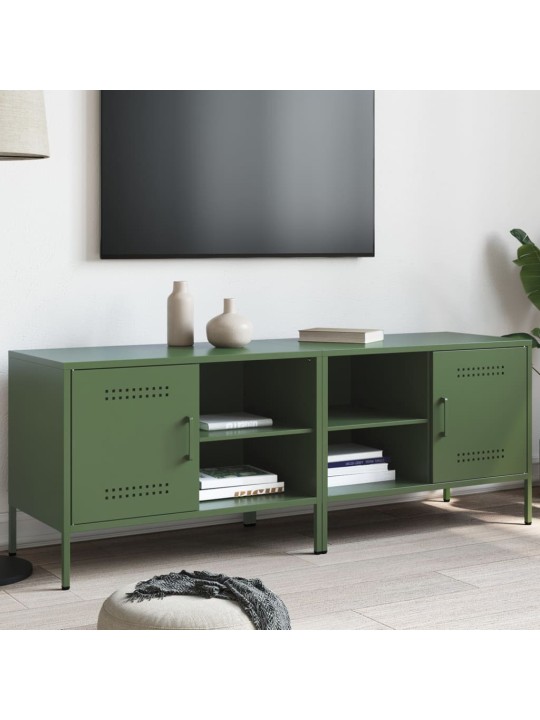 TV skříňky 2 ks olivově zelené 68 x 39 x 50,5 cm ocel