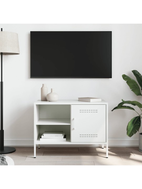 TV skříňka bílá 68 x 39 x 50,5 cm ocel