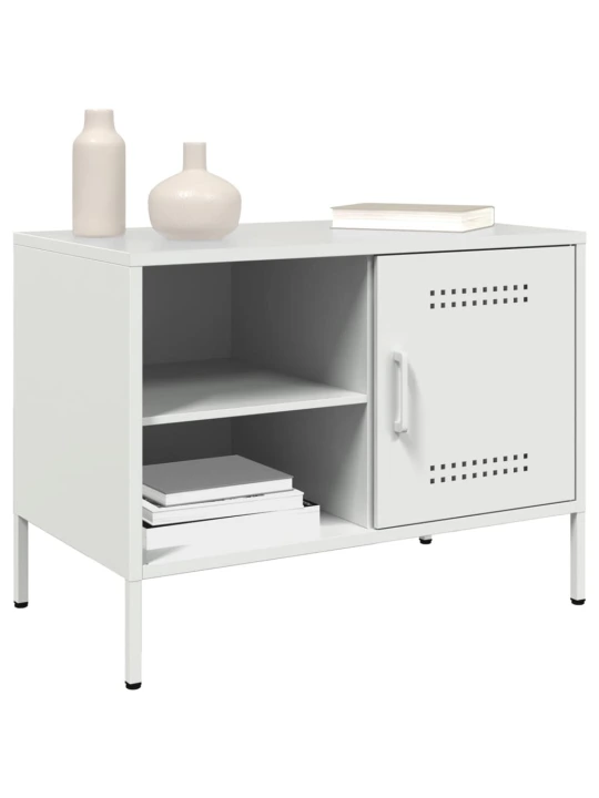 TV skříňky 2 ks bílé 68 x 39 x 50,5 cm ocel