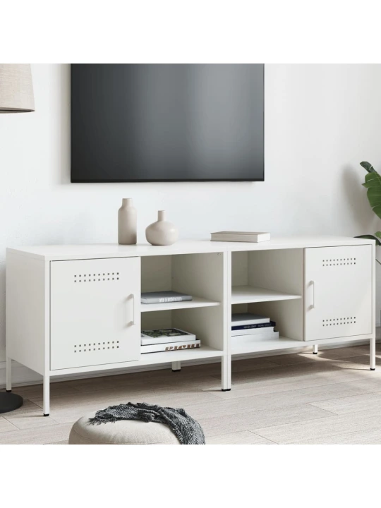 TV skříňky 2 ks bílé 68 x 39 x 50,5 cm ocel