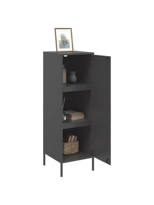 Skříň highboard černá 36 x 39 x 113 cm ocel
