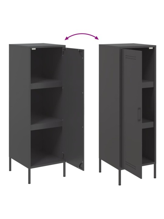 Skříň highboard černá 36 x 39 x 113 cm ocel
