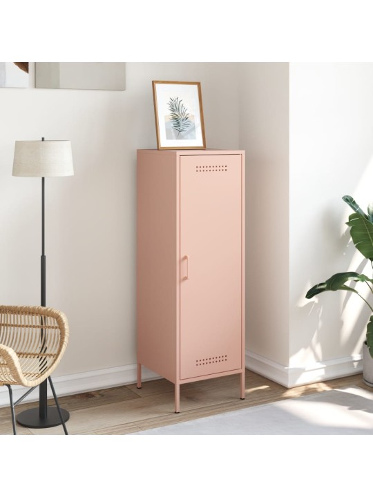 Skříň highboard růžová 36 x 39 x 113 cm ocel