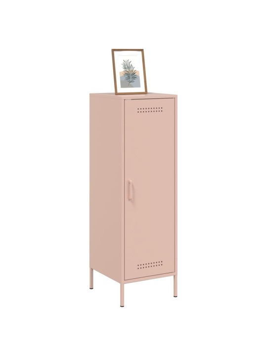 Skříň highboard růžová 36 x 39 x 113 cm ocel