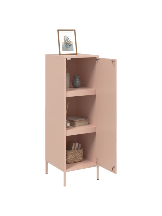 Skříň highboard růžová 36 x 39 x 113 cm ocel