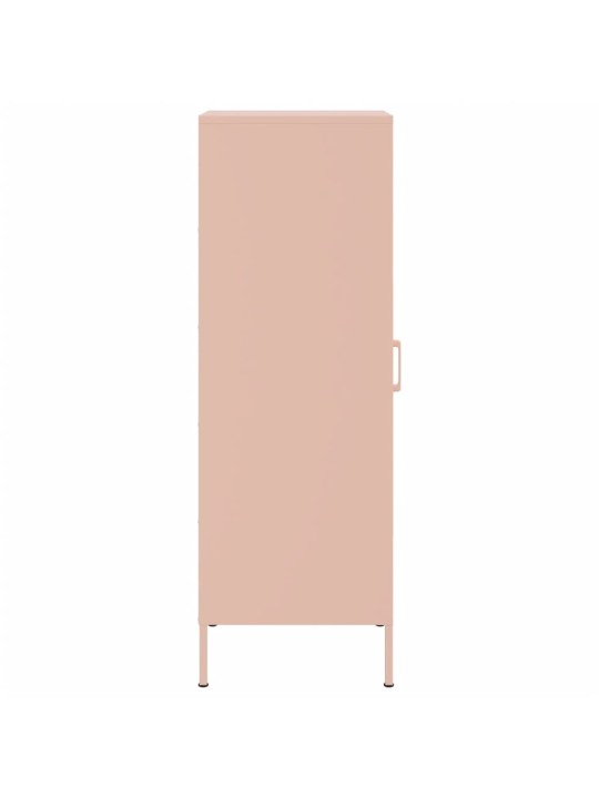Skříň highboard růžová 36 x 39 x 113 cm ocel