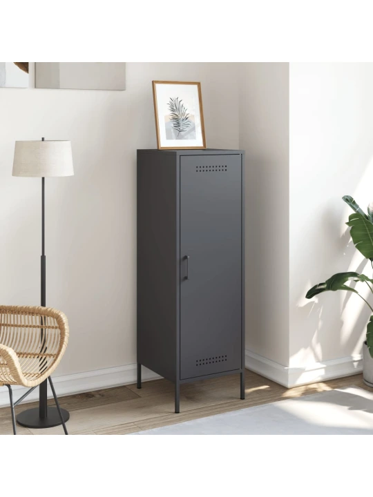 Skříň highboard antracitová 36 x 39 x 113 cm ocel