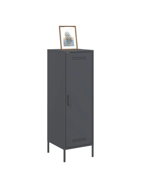 Skříň highboard antracitová 36 x 39 x 113 cm ocel