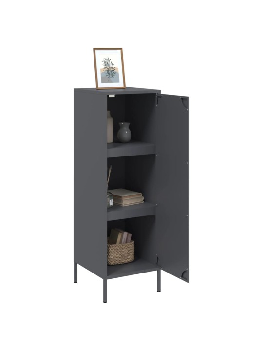 Skříň highboard antracitová 36 x 39 x 113 cm ocel