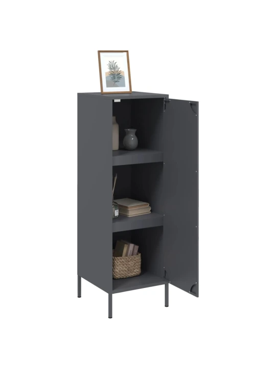 Skříň highboard antracitová 36 x 39 x 113 cm ocel