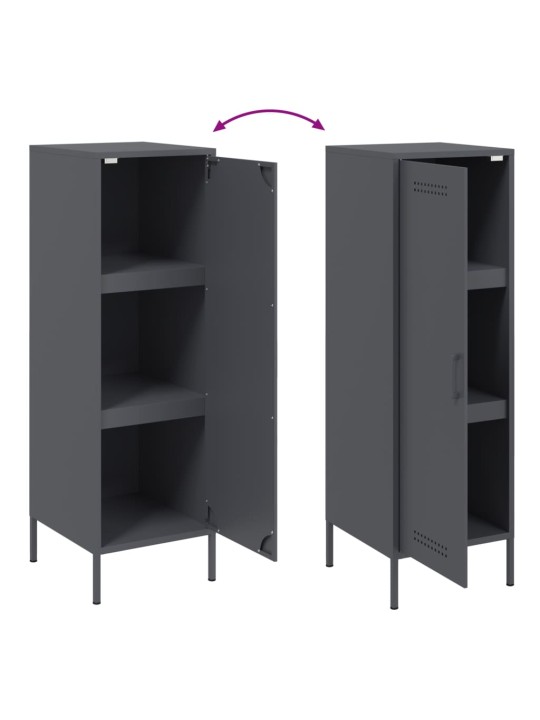 Skříň highboard antracitová 36 x 39 x 113 cm ocel