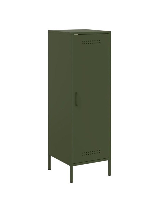 Skříň highboard olivově zelená 36 x 39 x 113 cm ocel