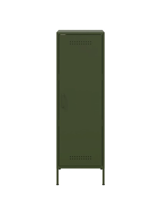 Skříň highboard olivově zelená 36 x 39 x 113 cm ocel