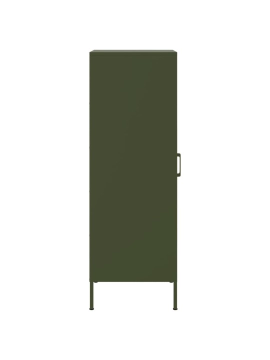 Skříň highboard olivově zelená 36 x 39 x 113 cm ocel