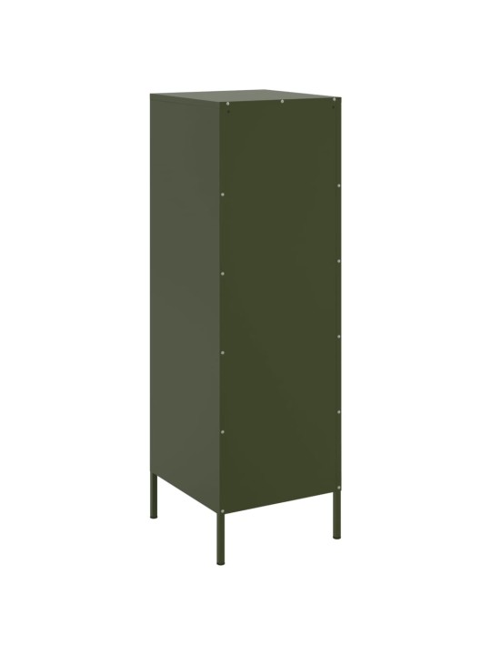 Skříň highboard olivově zelená 36 x 39 x 113 cm ocel