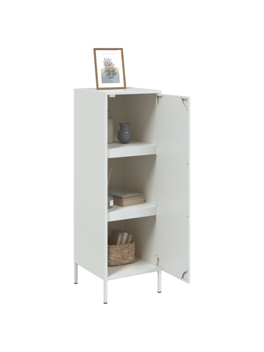 Skříň highboard bílá 36 x 39 x 113 cm ocel