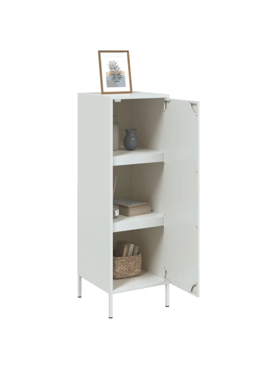Skříň highboard bílá 36 x 39 x 113 cm ocel